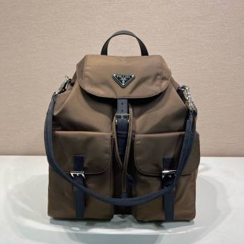 Prada Mens Re-Nylon backpack bag Burnt Brown 2025 2VZ110 (YZ-251122023)