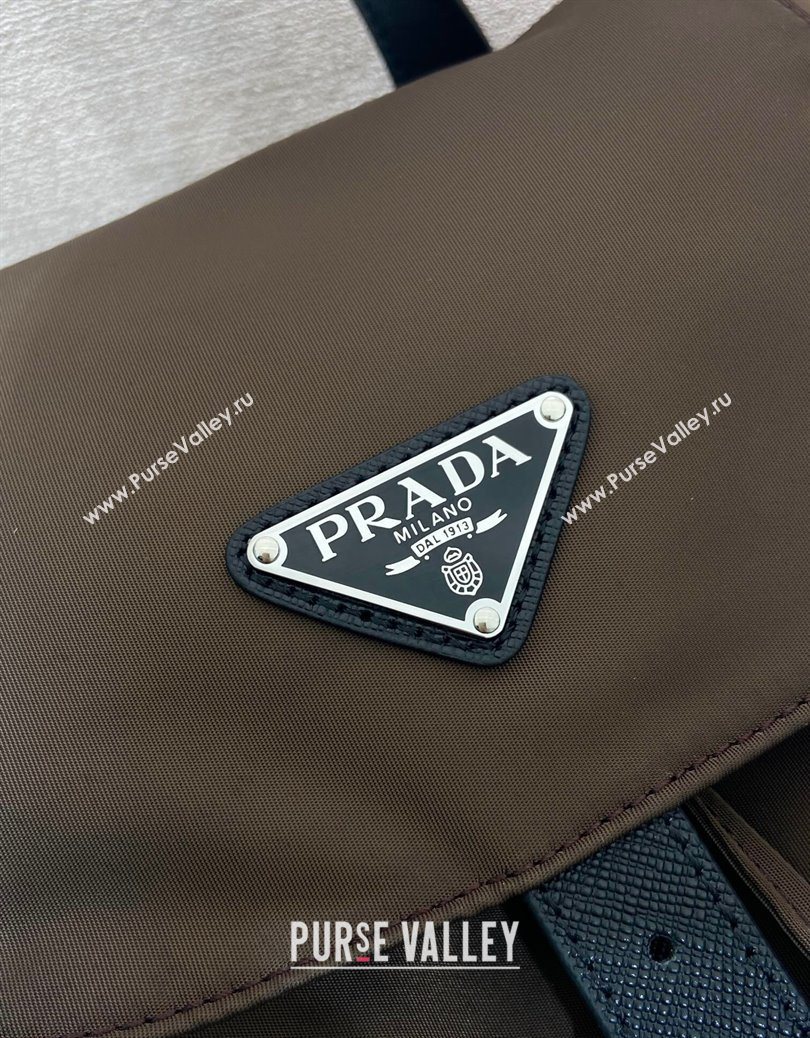 Prada Mens Re-Nylon backpack bag Burnt Brown 2025 2VZ110 (YZ-251122023)