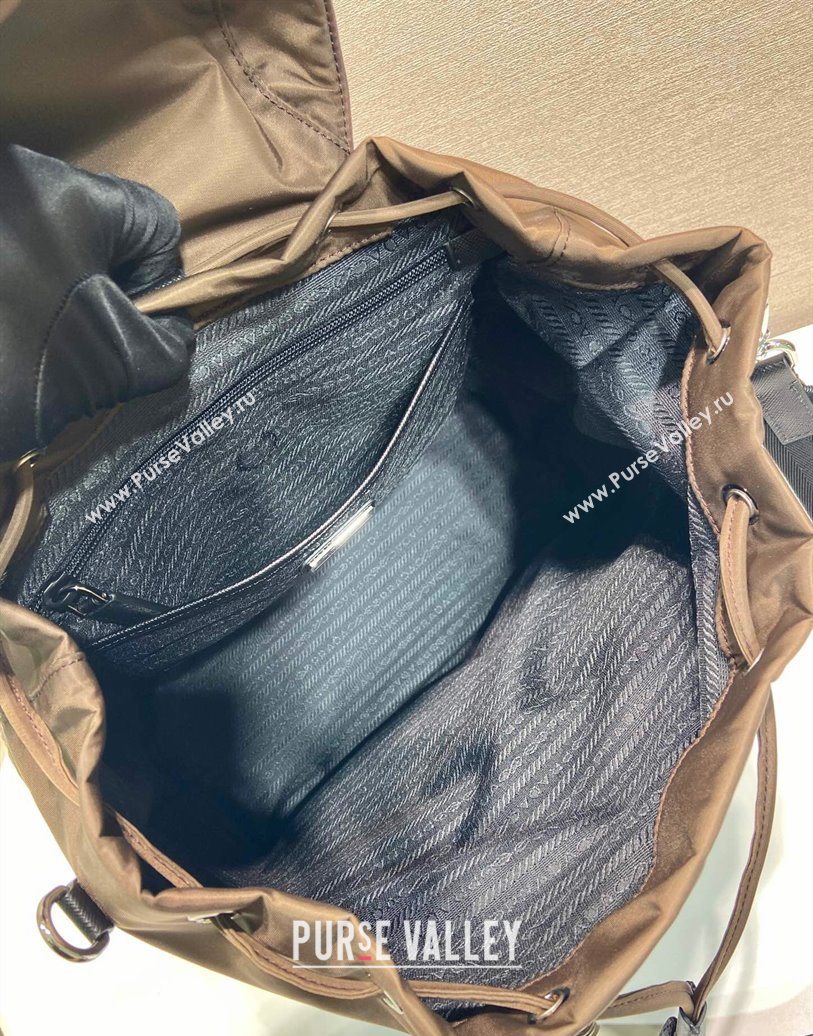 Prada Mens Re-Nylon backpack bag Burnt Brown 2025 2VZ110 (YZ-251122023)
