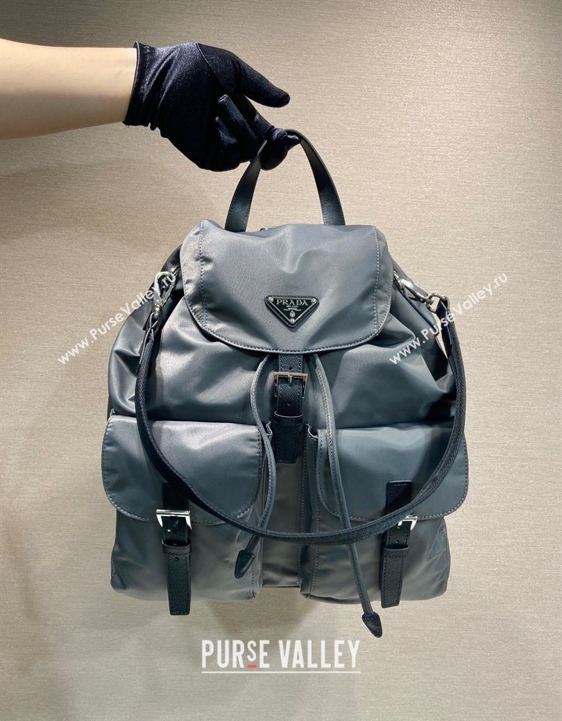 Prada Mens Re-Nylon backpack bag Grey 2025 2VZ110 (YZ-251122025)