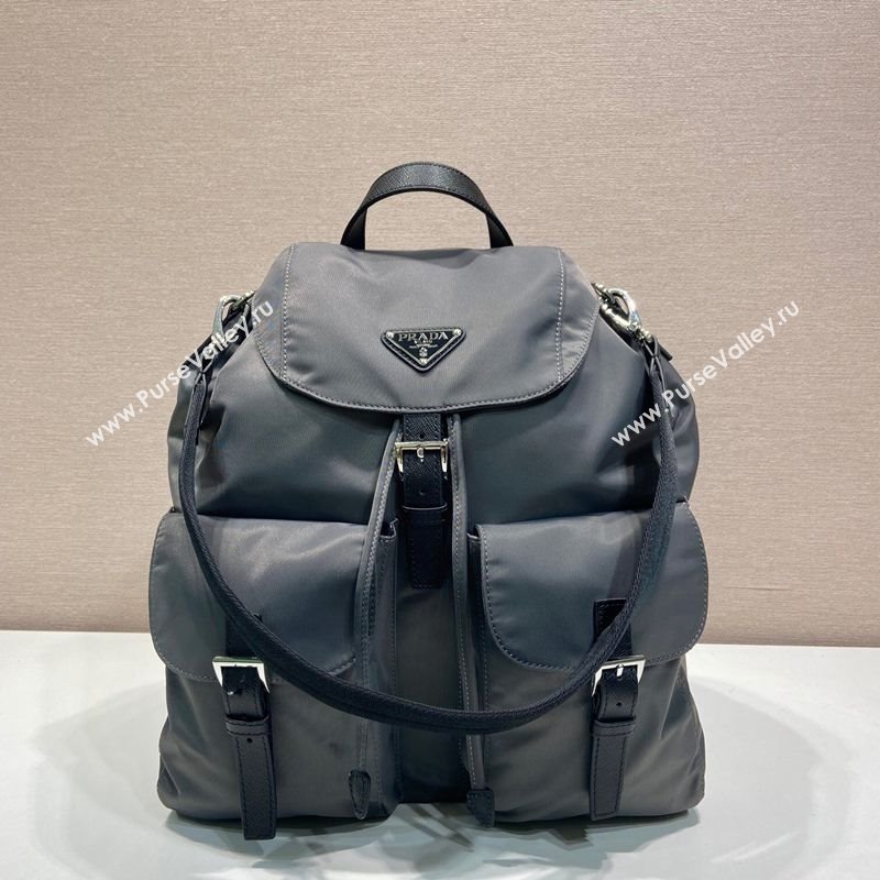 Prada Mens Re-Nylon backpack bag Grey 2025 2VZ110 (YZ-251122025)