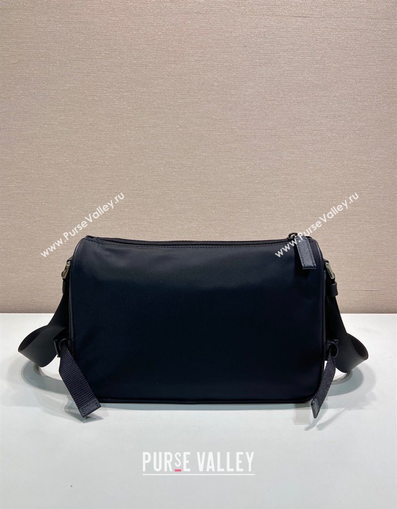 Prada Mens Medium Re-Nylon and Saffiano leather shoulder bag Black 2025 2VH192 (YZ-251122026)