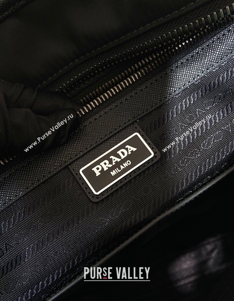Prada Mens Re-Nylon and Saffiano leather tote bag Black 2025 2VG064 (YZ-251121106)
