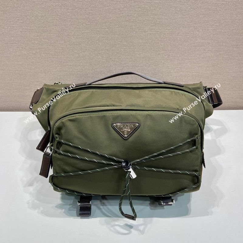 Prada Speedrock Re-Nylon and leather shoulder bag Green 2025 2VH201 (YZ-251122028)