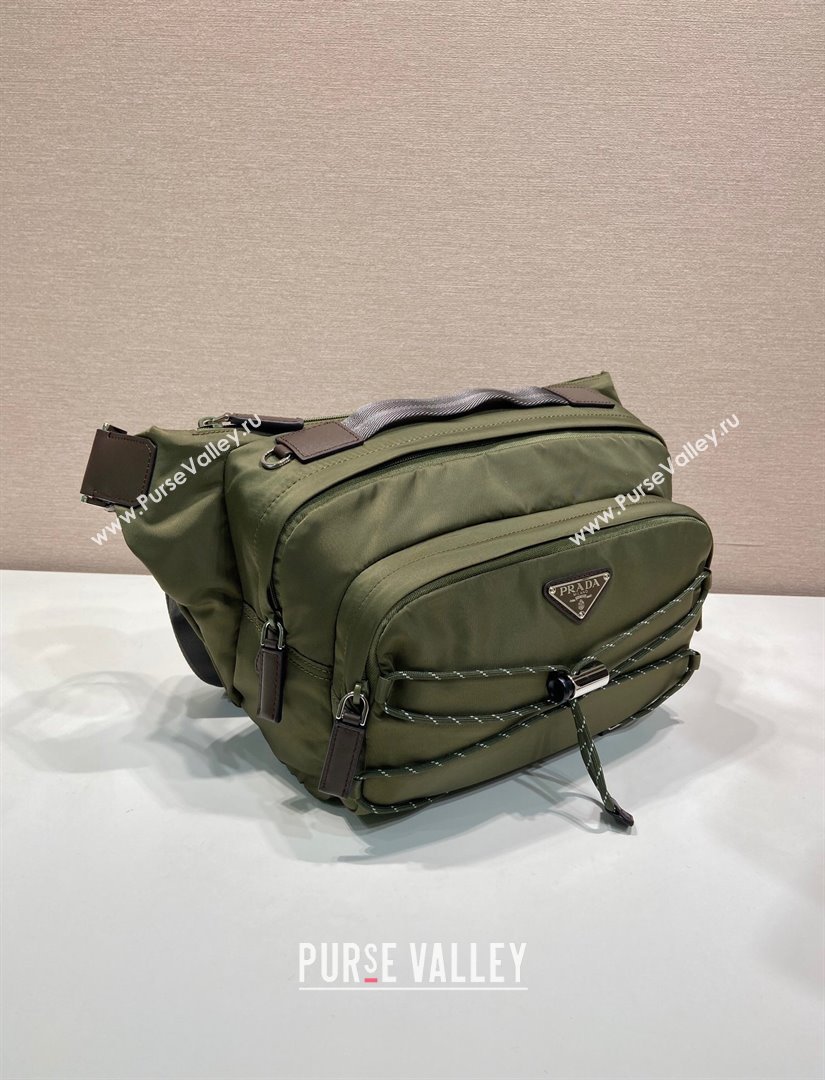 Prada Speedrock Re-Nylon and leather shoulder bag Green 2025 2VH201 (YZ-251122028)