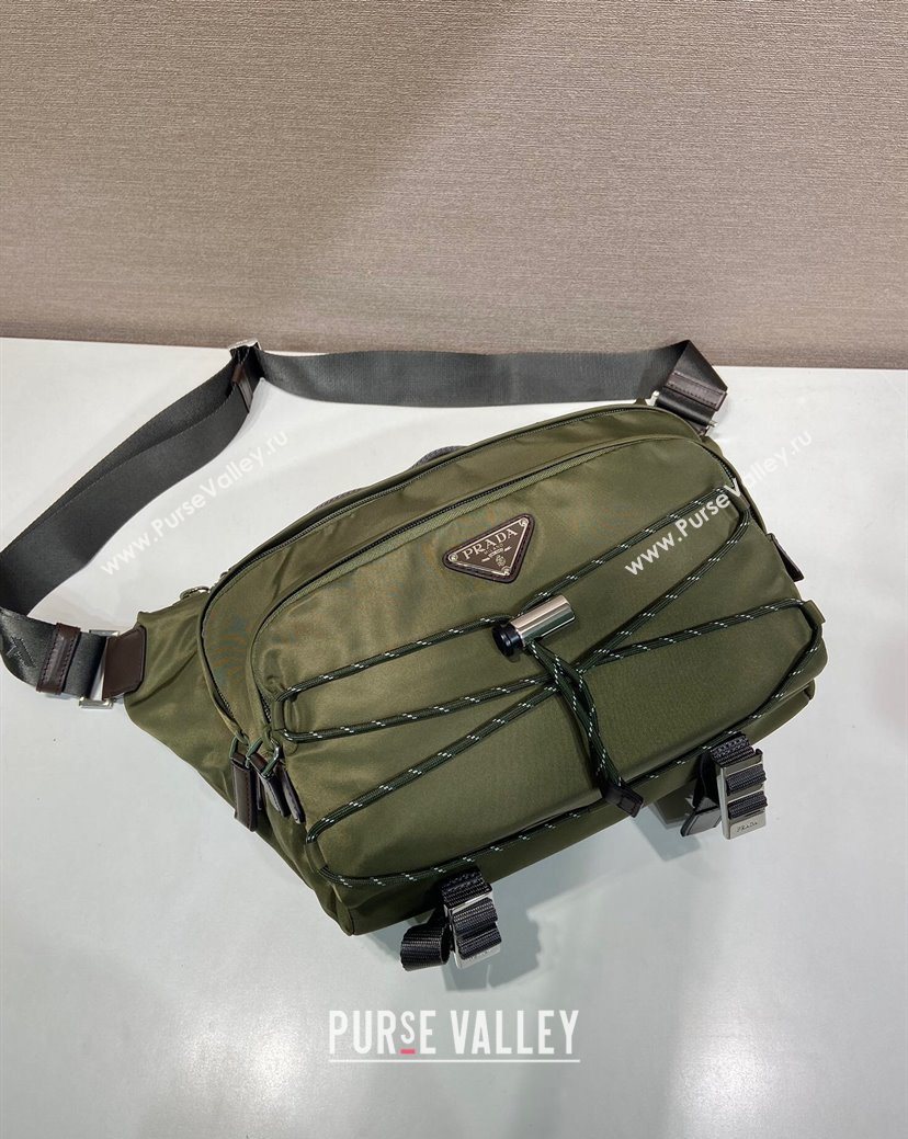 Prada Speedrock Re-Nylon and leather shoulder bag Green 2025 2VH201 (YZ-251122028)
