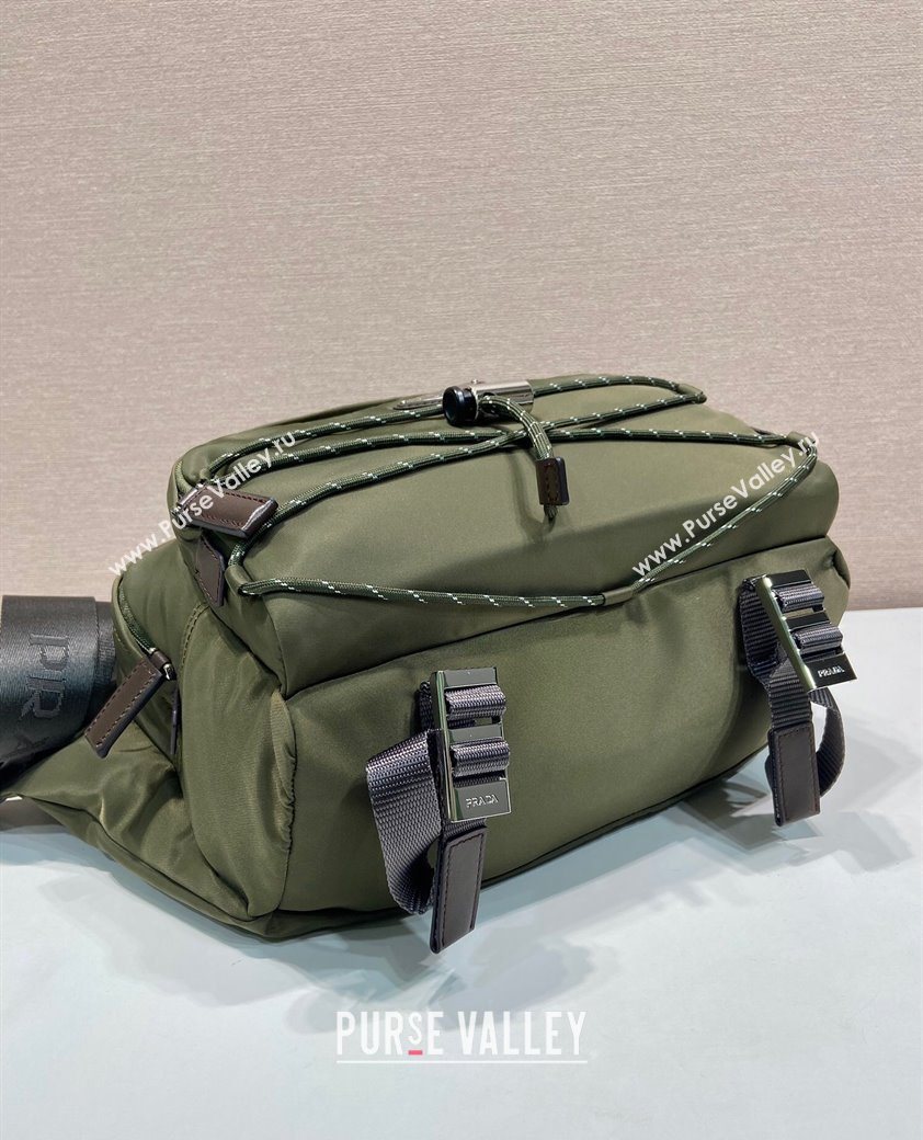 Prada Speedrock Re-Nylon and leather shoulder bag Green 2025 2VH201 (YZ-251122028)