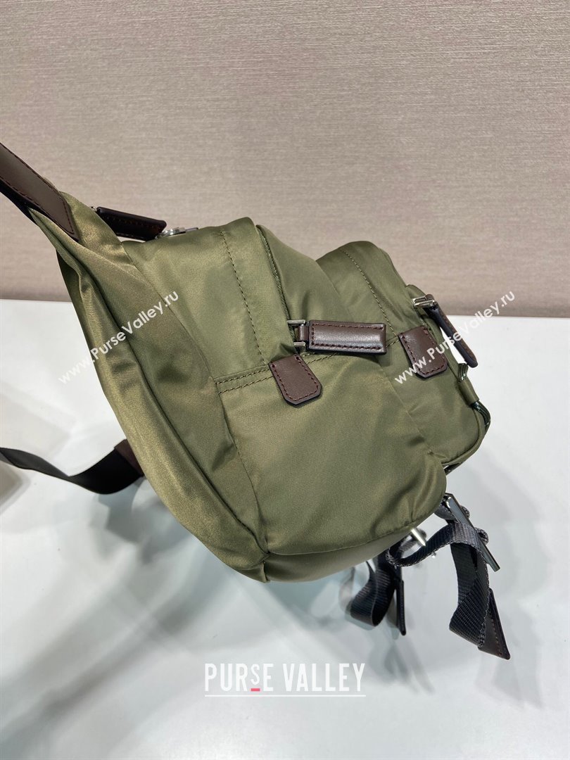 Prada Speedrock Re-Nylon and leather shoulder bag Green 2025 2VH201 (YZ-251122028)