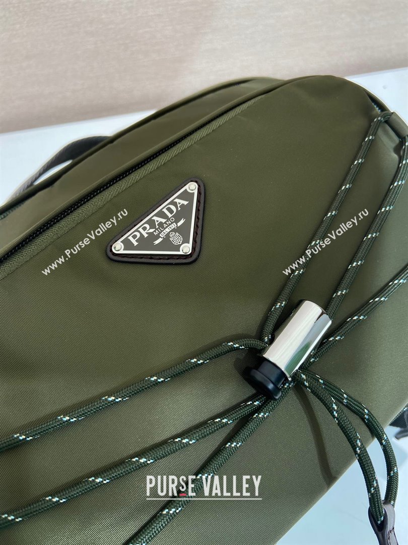 Prada Speedrock Re-Nylon and leather shoulder bag Green 2025 2VH201 (YZ-251122028)