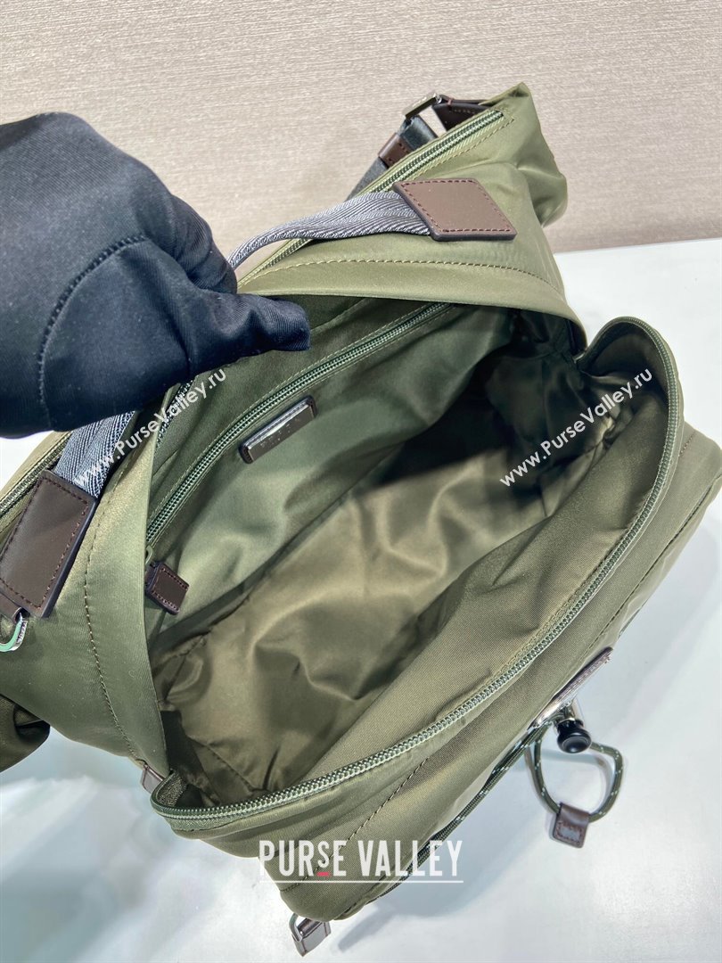 Prada Speedrock Re-Nylon and leather shoulder bag Green 2025 2VH201 (YZ-251122028)