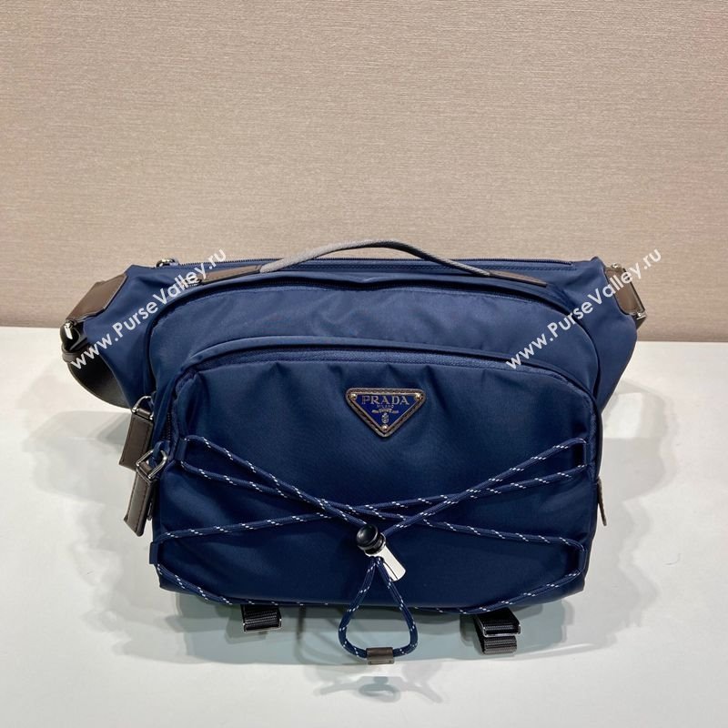 Prada Speedrock Re-Nylon and leather shoulder bag Blue 2025 2VH201 (YZ-251122027)
