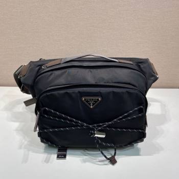 Prada Speedrock Re-Nylon and leather shoulder bag Black 2025 2VH201 (YZ-251122029)