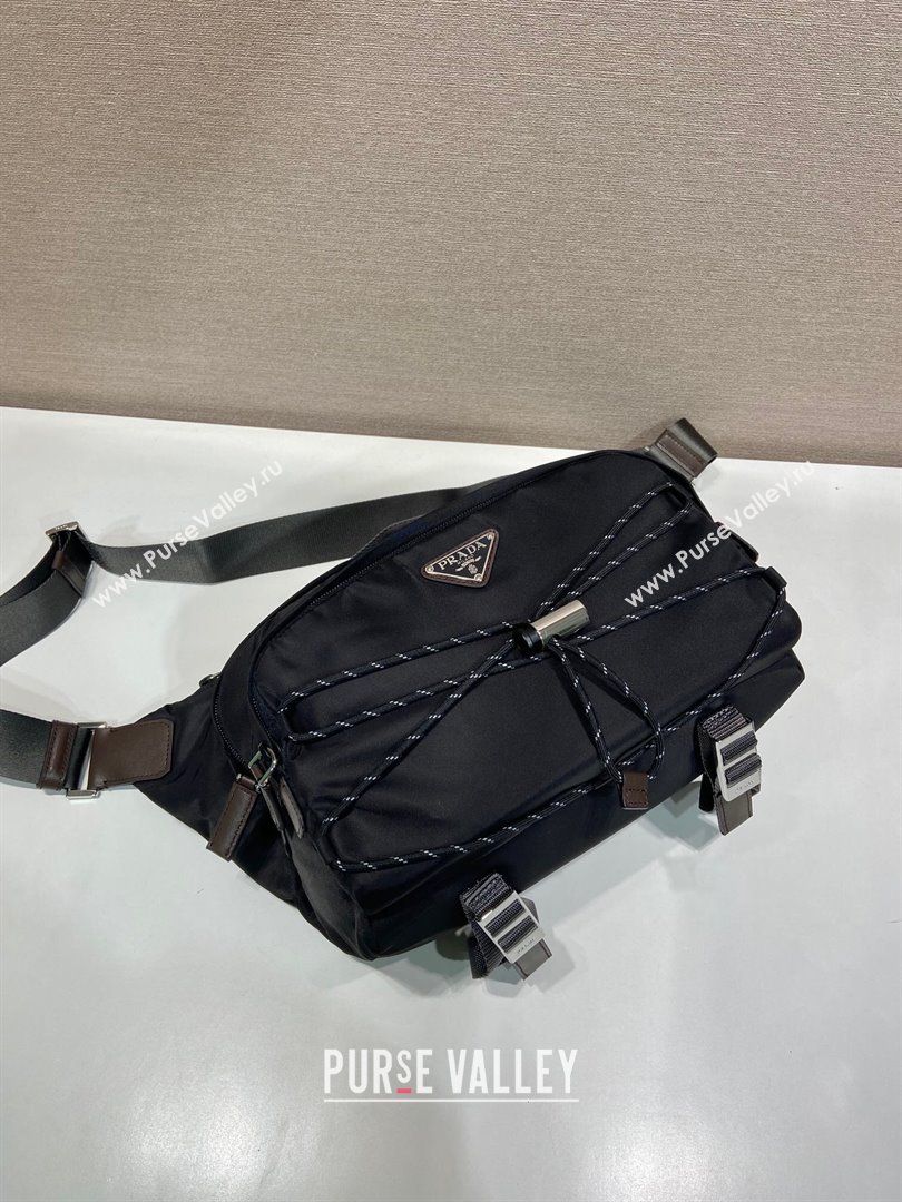 Prada Speedrock Re-Nylon and leather shoulder bag Black 2025 2VH201 (YZ-251122029)