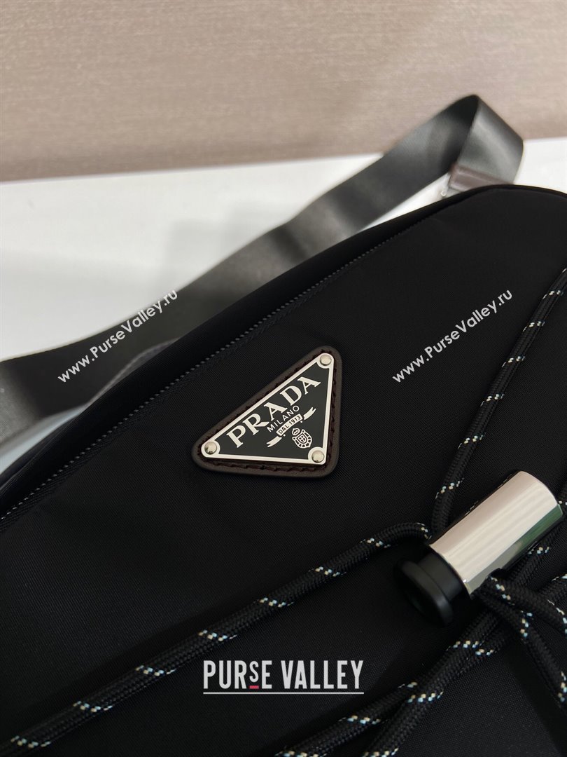 Prada Speedrock Re-Nylon and leather shoulder bag Black 2025 2VH201 (YZ-251122029)