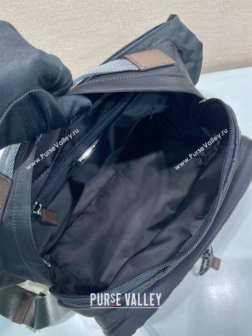 Prada Speedrock Re-Nylon and leather shoulder bag Black 2025 2VH201 (YZ-251122029)