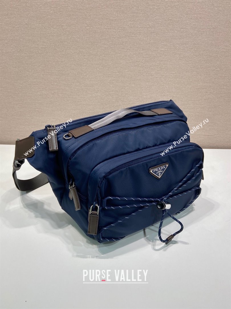 Prada Speedrock Re-Nylon and leather shoulder bag Blue 2025 2VH201 (YZ-251122027)