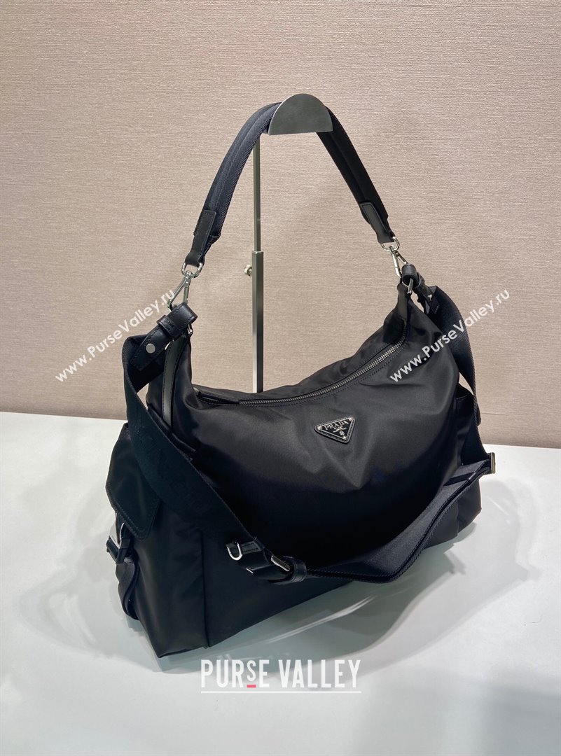 Prada Mens Explore Re-Nylon and leather bag Black 2025 2VH204 (YZ-251122030)