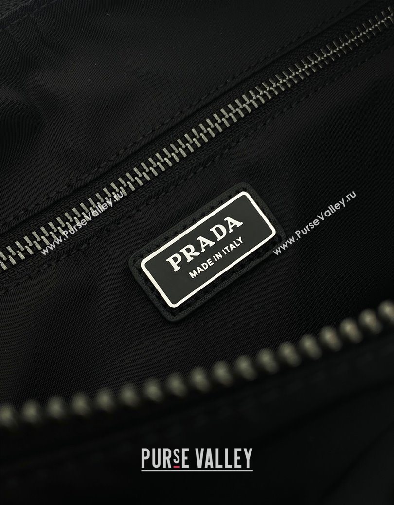 Prada Mens Explore Re-Nylon and leather bag Black 2025 2VH204 (YZ-251122030)