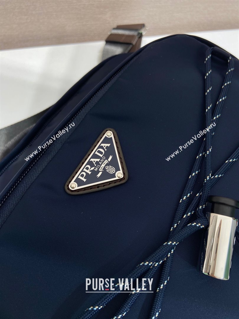 Prada Speedrock Re-Nylon and leather shoulder bag Blue 2025 2VH201 (YZ-251122027)