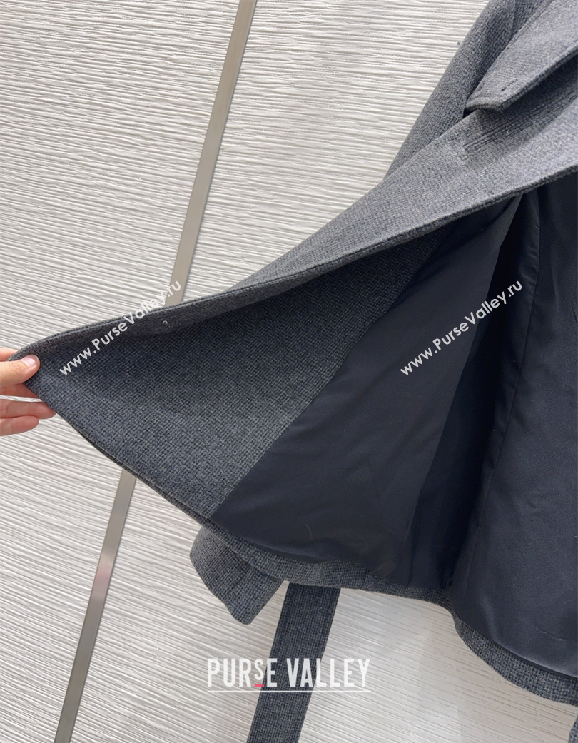 Prada Short Coat Grey 2025 PR120291 (QI-251202091)