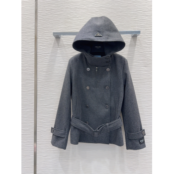Prada Short Coat Grey 2025 PR120291 (QI-251202091)
