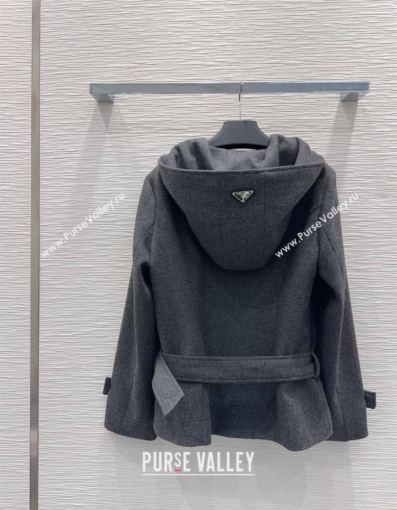 Prada Short Coat Grey 2025 PR120291 (QI-251202091)
