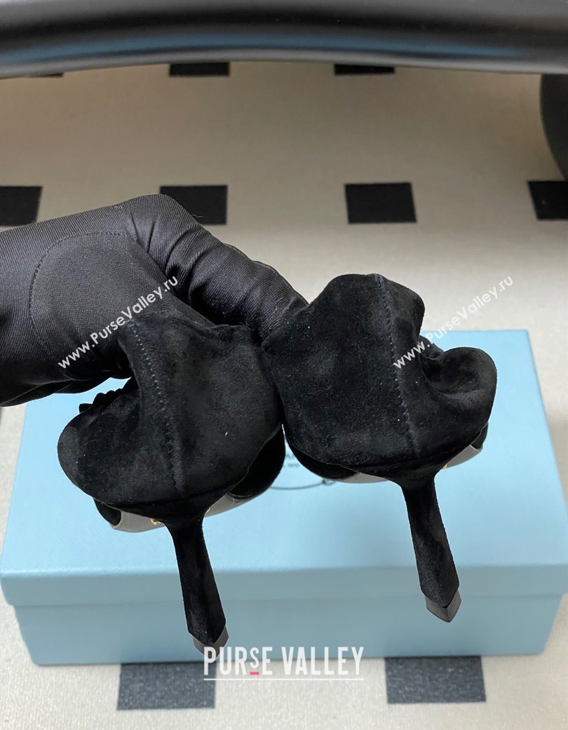 Prada Suede Elastic Heel Pumps 7.5cm Black 2025 1I188O (MD-251205033)