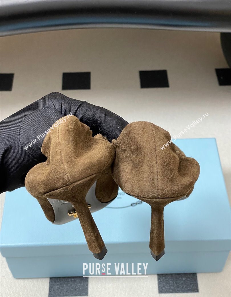Prada Suede Elastic Heel Pumps 7.5cm Taupe 2025 1I188O (MD-251205034)