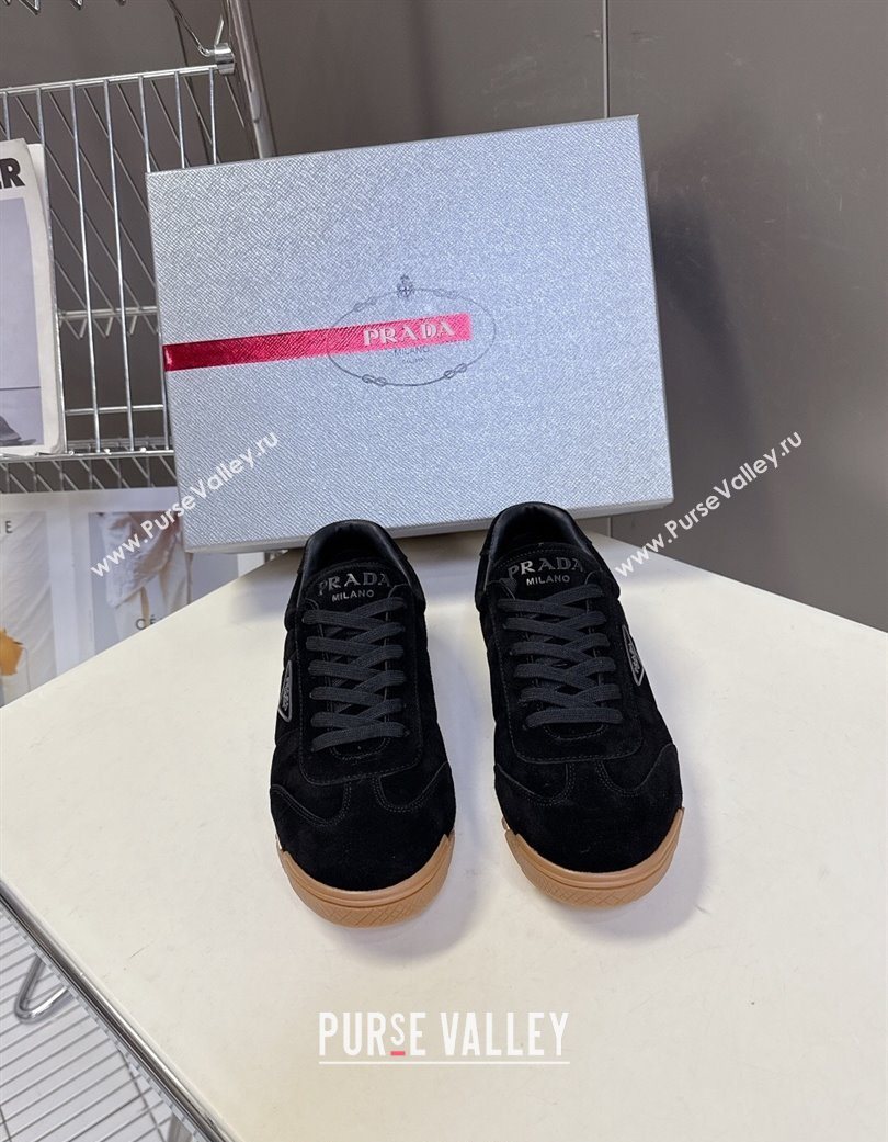 Prada Suede Sneakers Black 2025 PR120605 (KL-251206027)