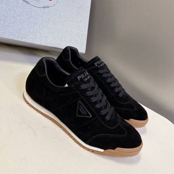 Prada Suede Sneakers Black 2025 PR120605 (KL-251206027)
