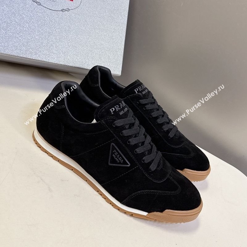 Prada Suede Sneakers Black 2025 PR120605 (KL-251206027)