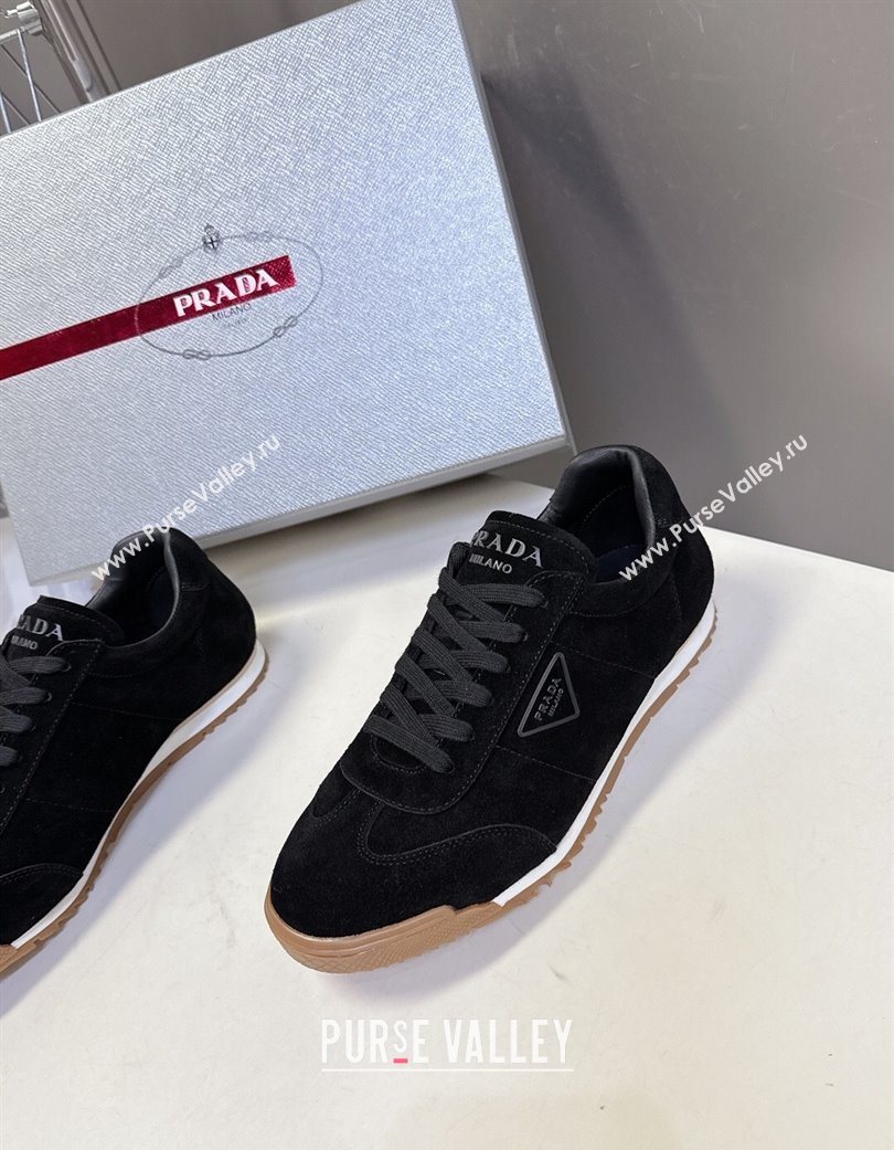 Prada Suede Sneakers Black 2025 PR120605 (KL-251206027)