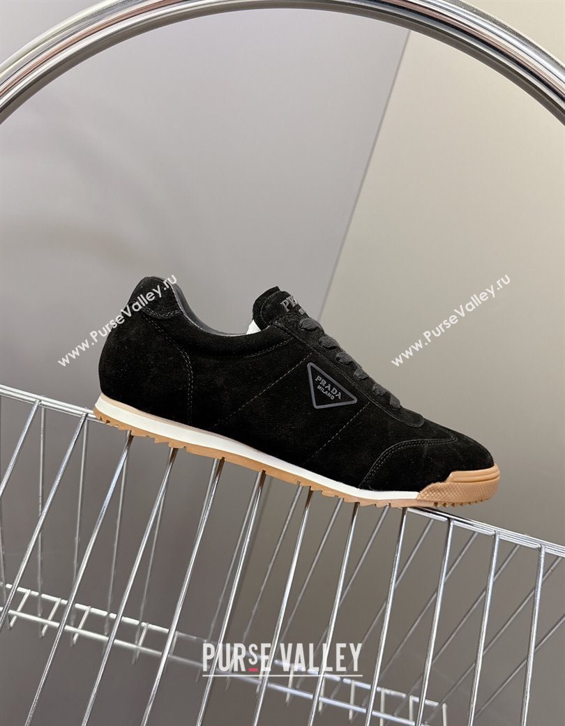 Prada Suede Sneakers Black 2025 PR120605 (KL-251206027)