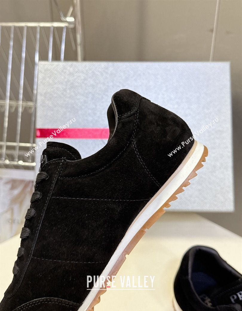 Prada Suede Sneakers Black 2025 PR120605 (KL-251206027)