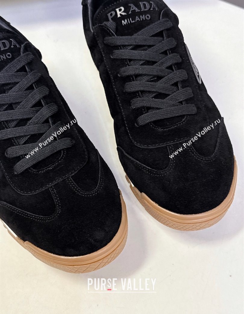 Prada Suede Sneakers Black 2025 PR120605 (KL-251206027)