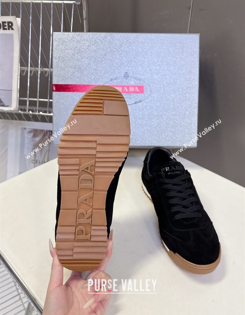 Prada Suede Sneakers Black 2025 PR120605 (KL-251206027)
