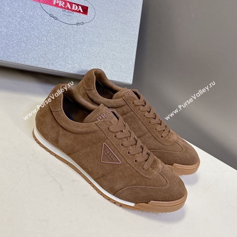 Prada Suede Sneakers Brown 2025 PR120605 (KL-251206028)