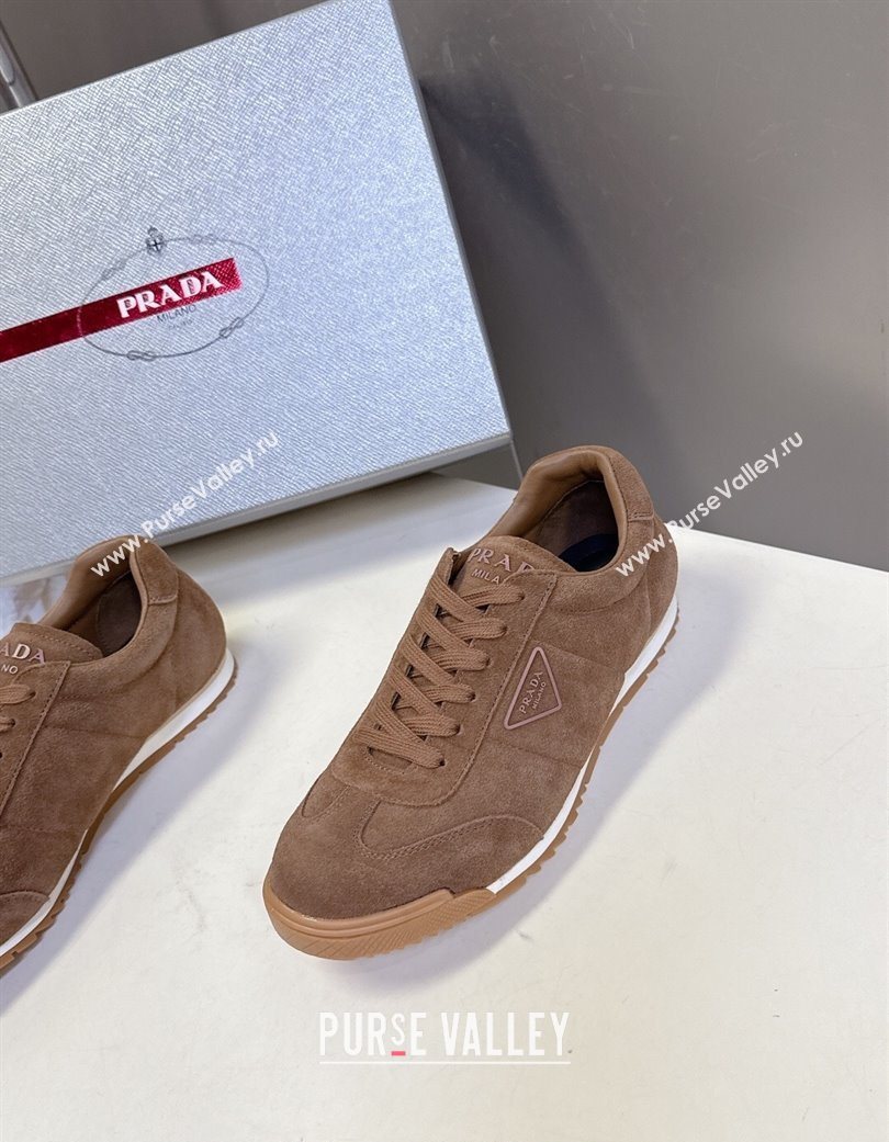 Prada Suede Sneakers Brown 2025 PR120605 (KL-251206028)