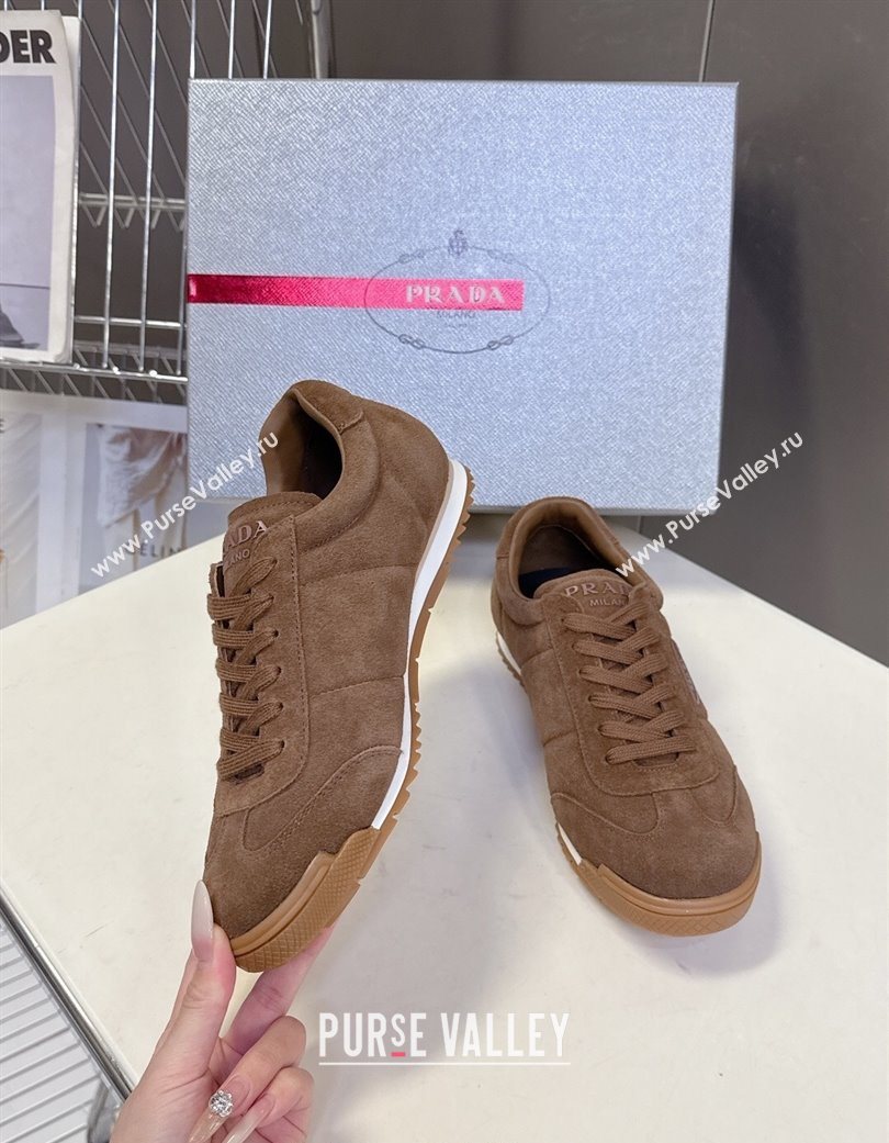 Prada Suede Sneakers Brown 2025 PR120605 (KL-251206028)