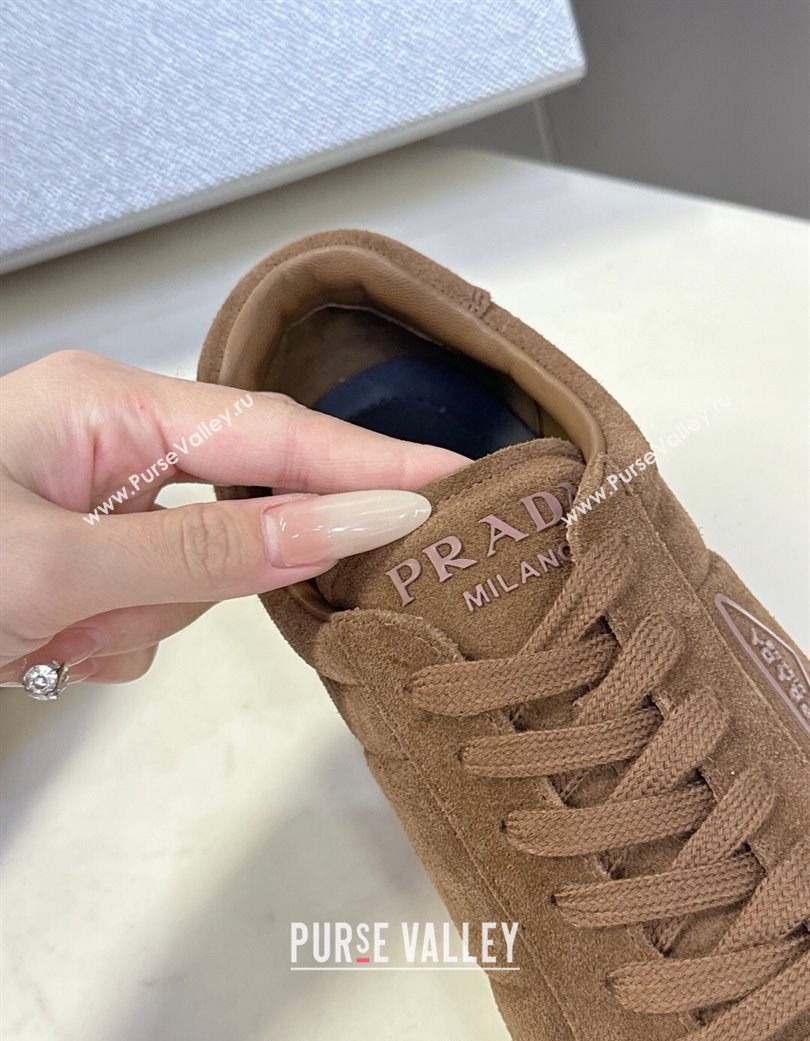 Prada Suede Sneakers Brown 2025 PR120605 (KL-251206028)