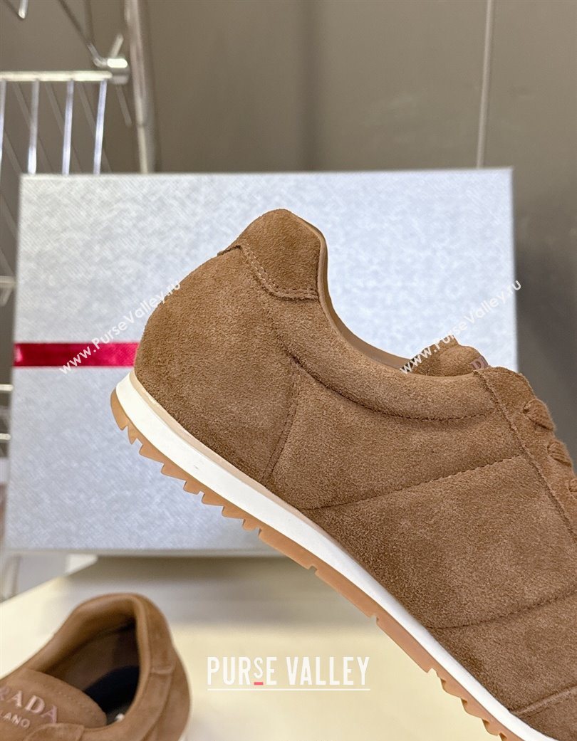 Prada Suede Sneakers Brown 2025 PR120605 (KL-251206028)