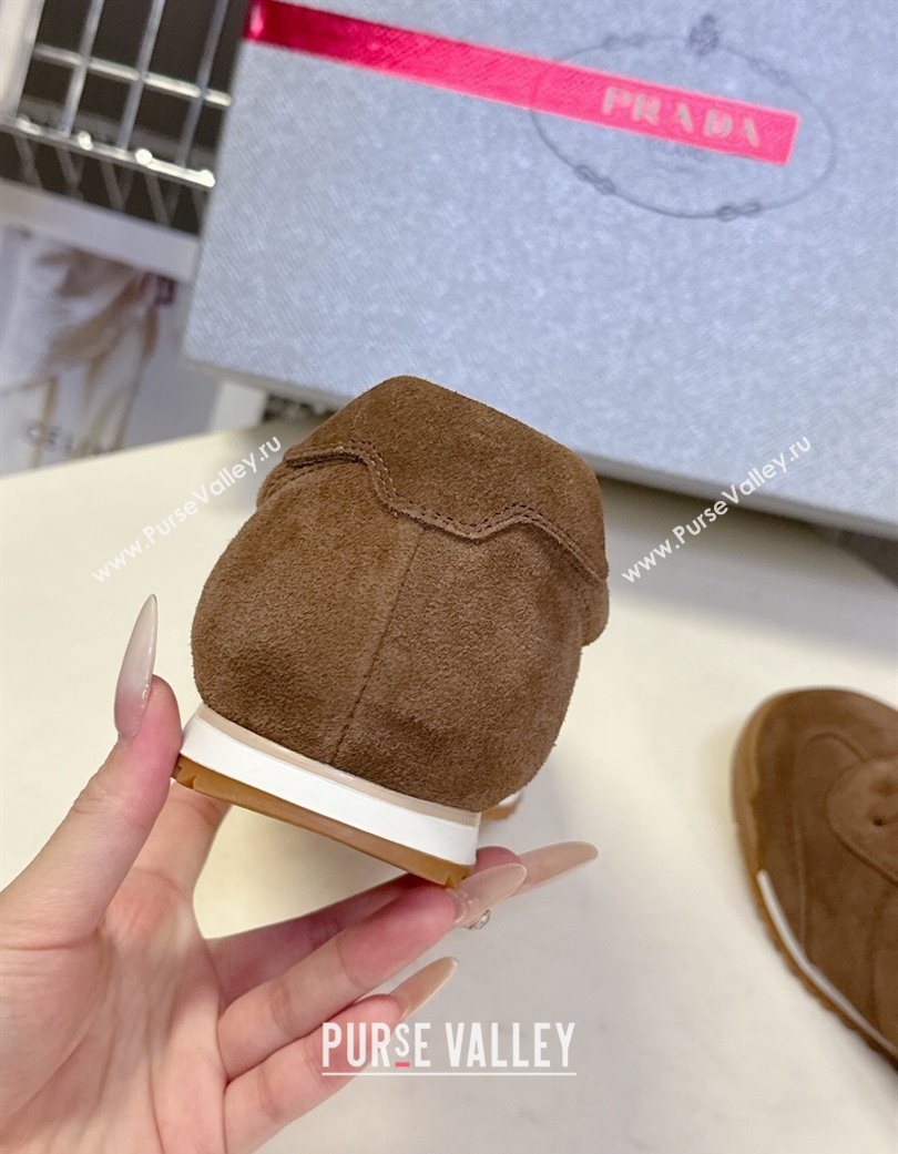 Prada Suede Sneakers Brown 2025 PR120605 (KL-251206028)
