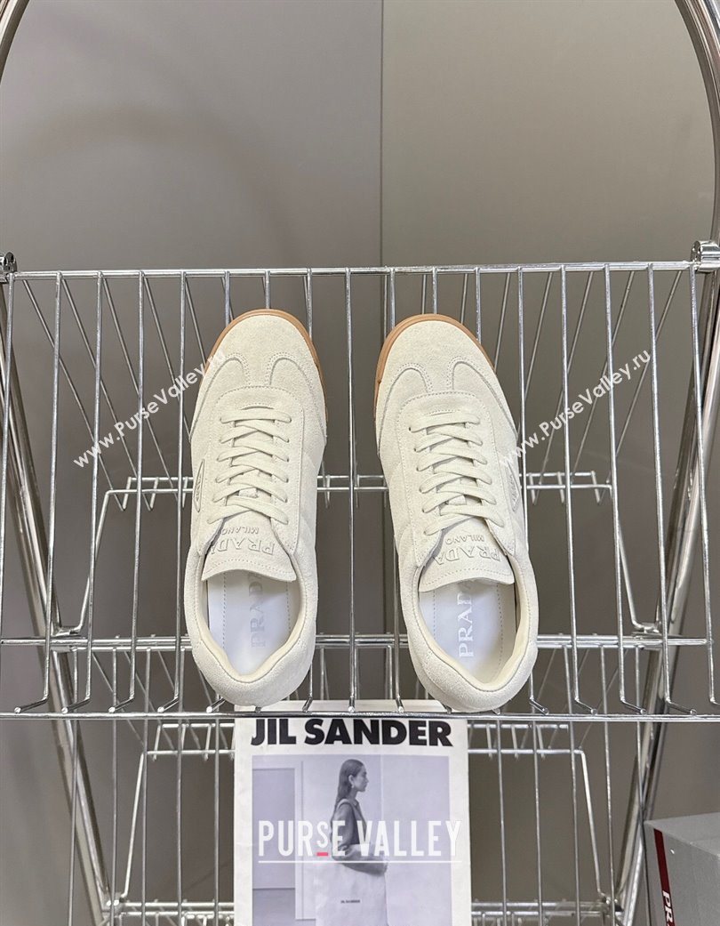 Prada Suede Sneakers Light Grey 2025 PR120605 (KL-251206029)