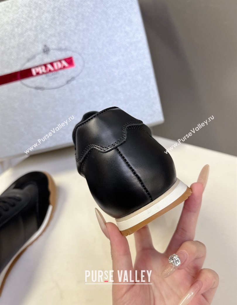 Prada Leather Sneakers Black 2025 PR120605 (KL-251206030)