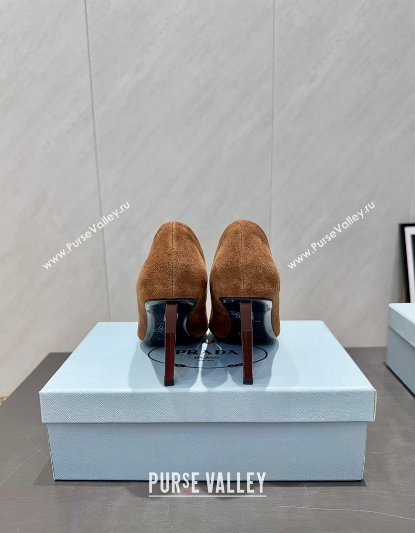 Prada Suede Heel Pumps 8.5cm Brown 2025 PR120501 (MD-251205018)