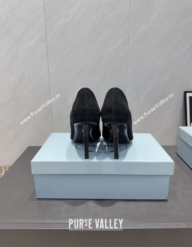 Prada Suede Heel Pumps 8.5cm Black 2025 PR120501 (MD-251205020)
