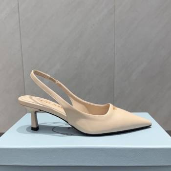 Prada Leather Slingbacks Pump 5.5cm Nude 2025 PR120503 (MD-251205052)