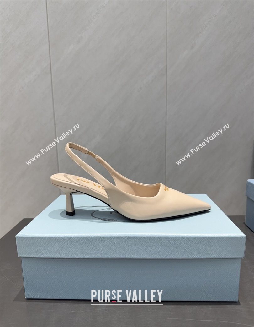 Prada Leather Slingbacks Pump 5.5cm Nude 2025 PR120503 (MD-251205052)