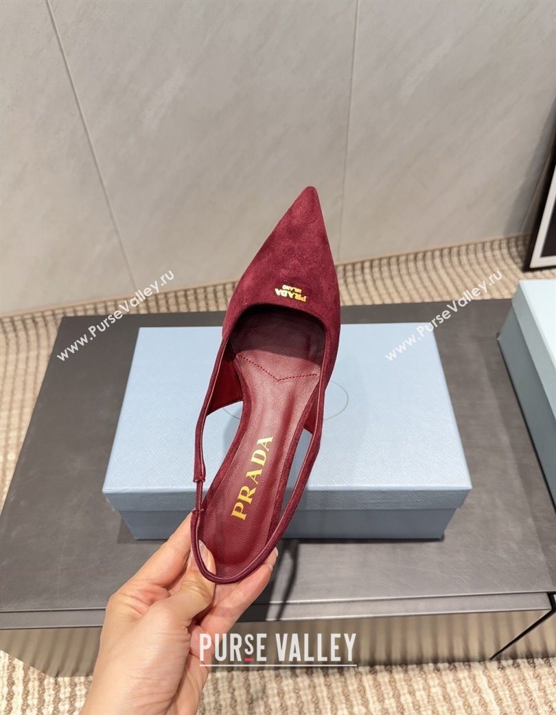Prada Suede Slingbacks Pump 5.5cm Red 2025 PR120503 (MD-251205058)