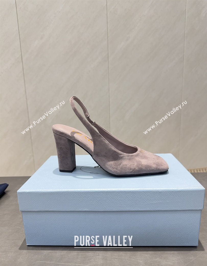 Prada Suede high heel slingbacks pump 8.5cm Grey 2025 1I838N (MD-251205060)